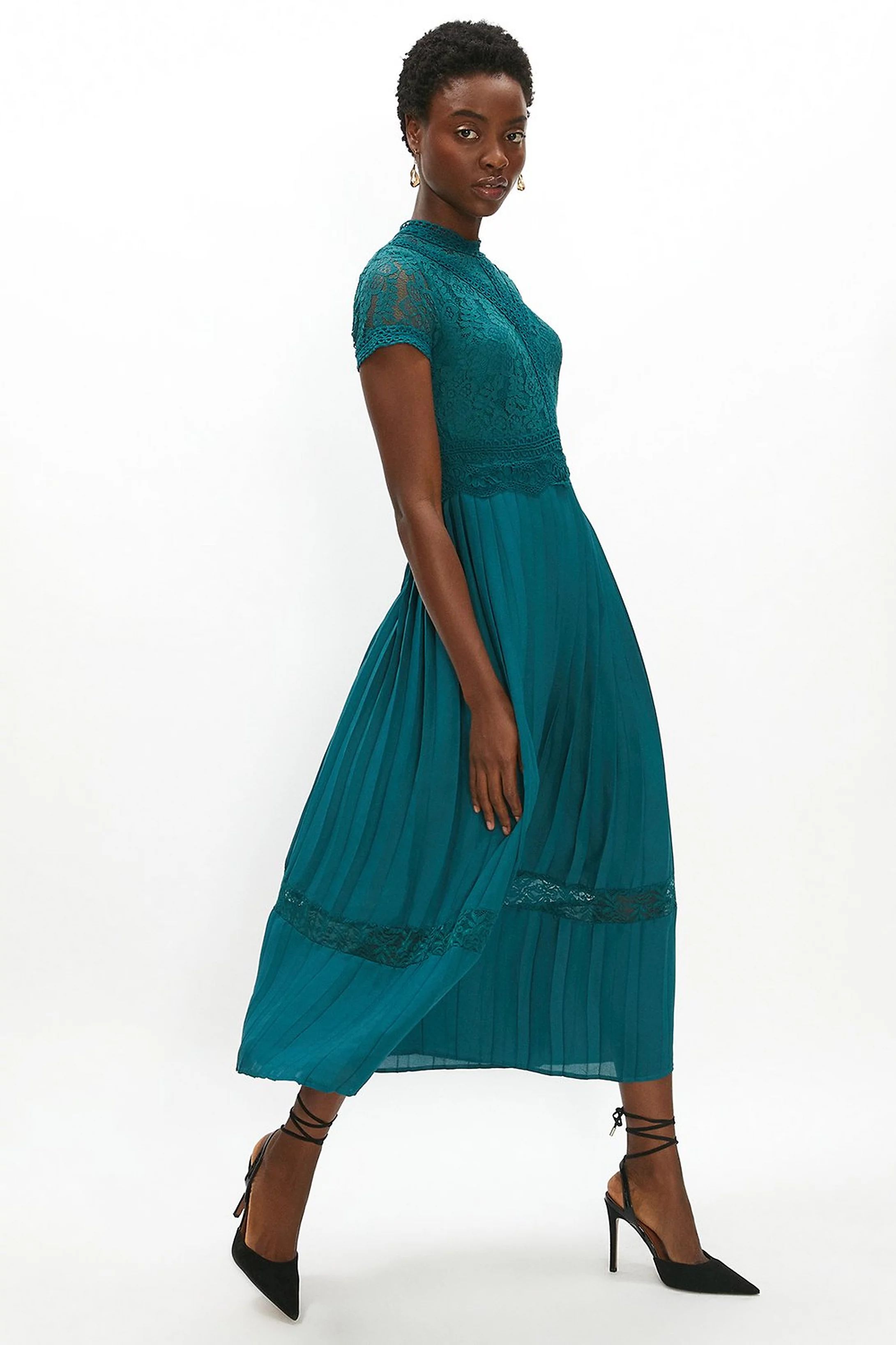 Lace Bodice Pleat Skirt Maxi Dress | Coast (UK)