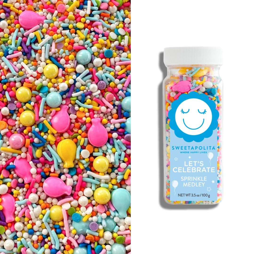 Sweetapolita Let's Celebrate Sprinkles - Great for Baking and Decorating, Cakes, Cupcakes, Ice Cr... | Amazon (US)