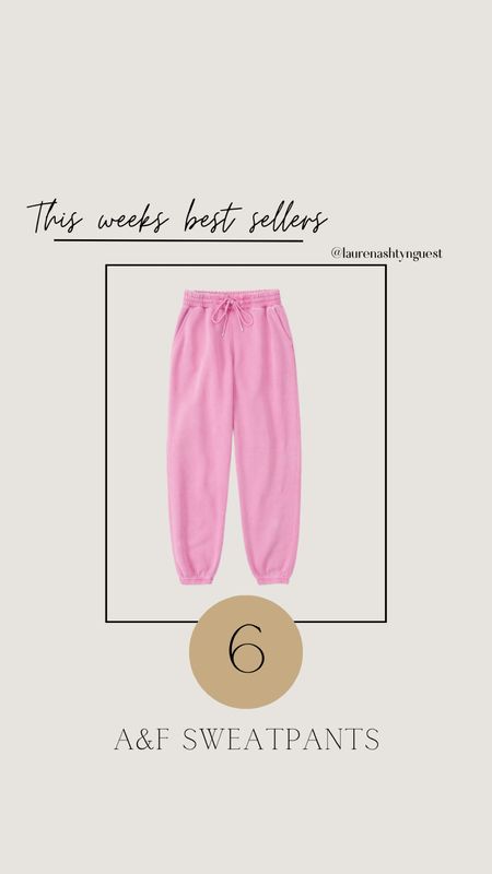 Best sellers, Abercrombie and Fitch sweatpants, womens sweatpants, sweatpants set, pink sweatpants, loungewear 

#LTKstyletip #LTKunder50 #LTKFind