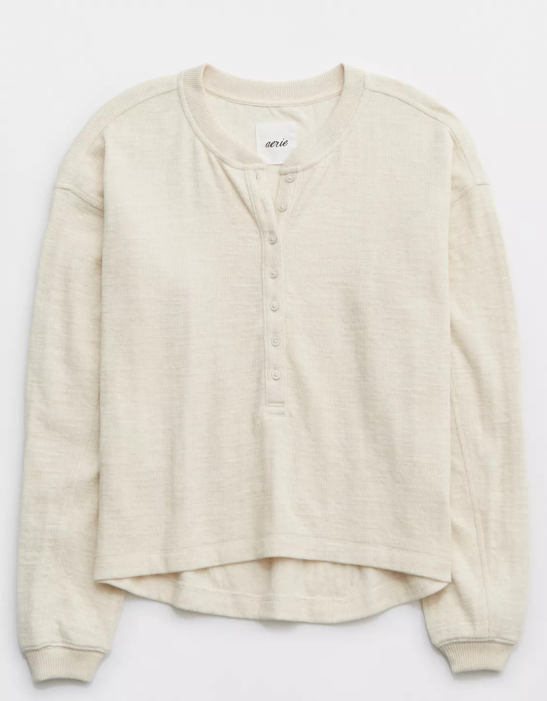 Aerie Henley Light Weight Sweatshirt | Aerie