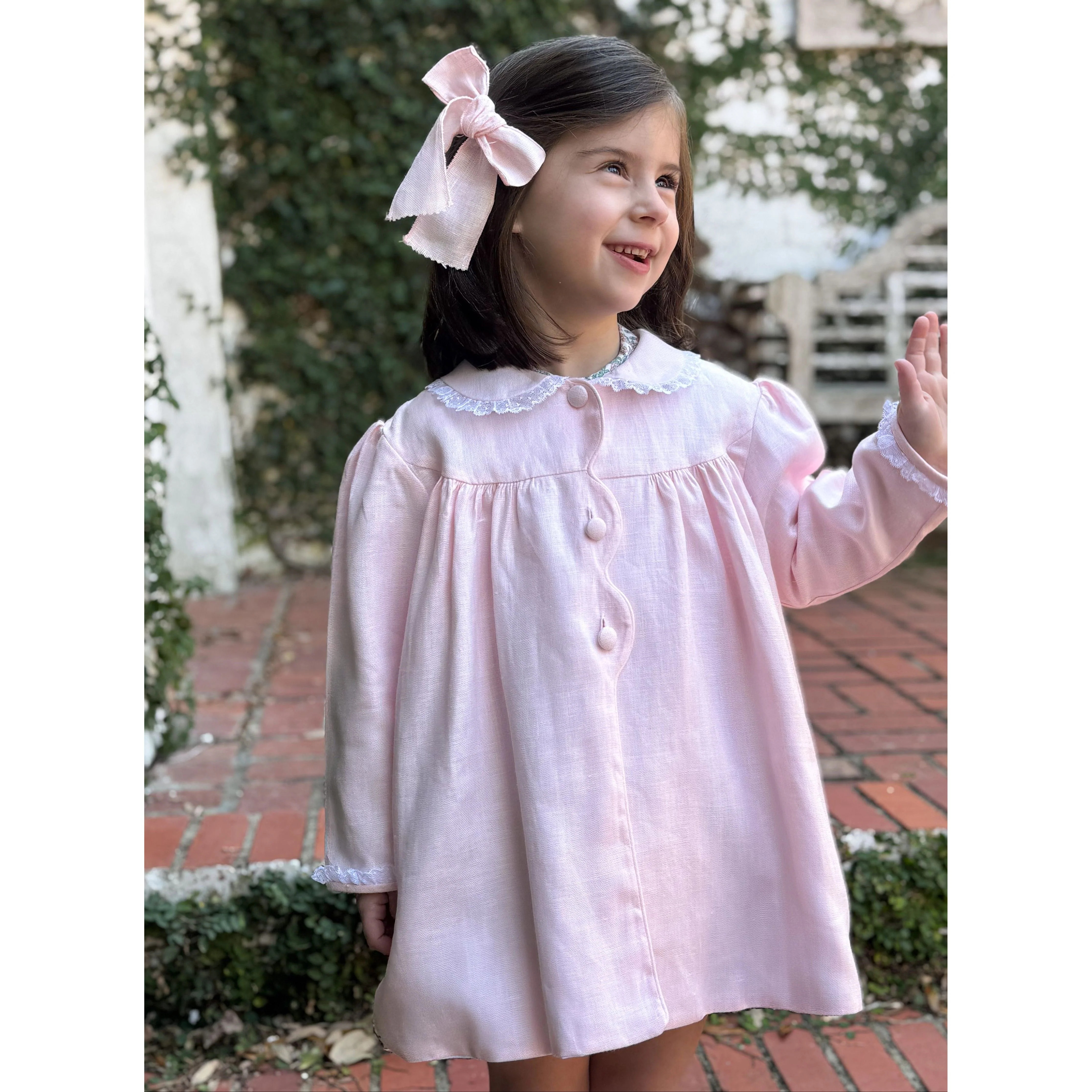 Girls Linen Coat & Bonnet | Alice Kathleen & Co.