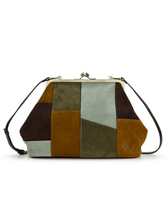 Vivienne Suede Medium Patchwork Frame Crossbody Handbag | Macy's