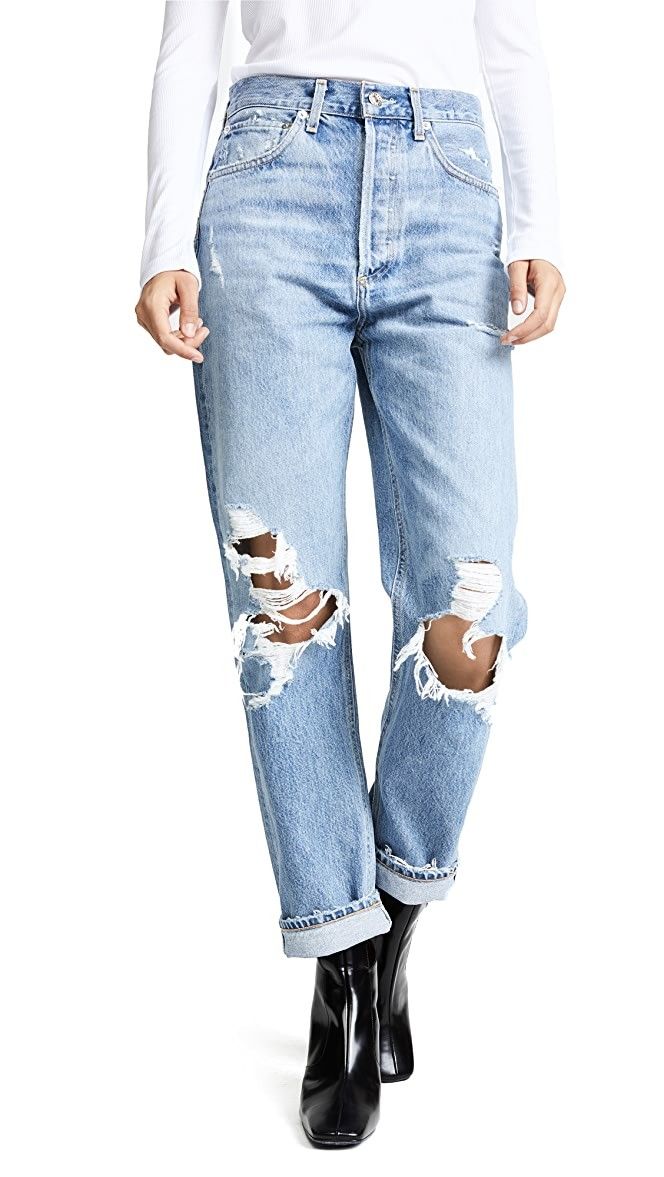 '90s Fit High Rise Loose Fit Jeans, Shopbop Sale, Ripped Jeans, Cyber Week, AGOLDE, agolde jeans | Shopbop