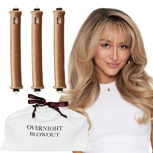 Blonde Authentic Overnight Blowout Velvet Hair Rod, Classic 3 Set | Amazon (US)