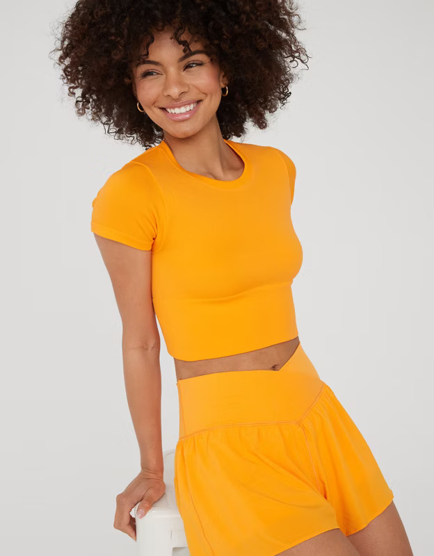 OFFLINE By Aerie Sidewalk Seamless Cropped T-Shirt | Aerie