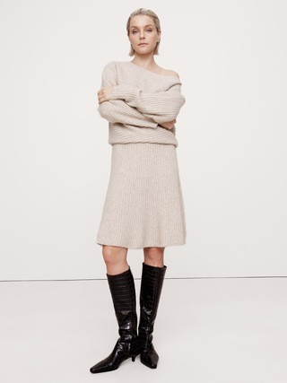 Dolman Ribbed Mini Sweater Dress | Banana Republic (US)
