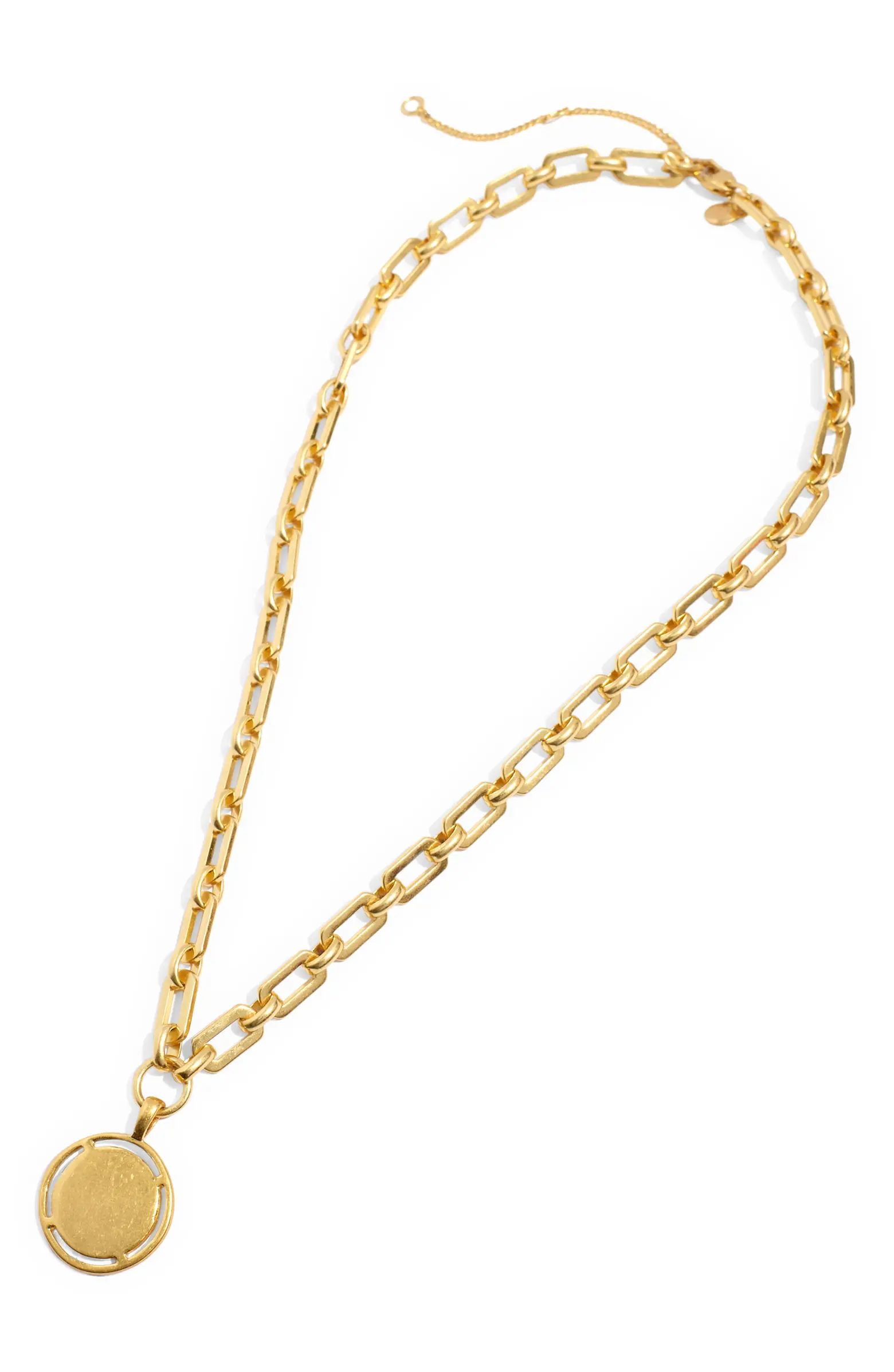 Madewell Framed Coin Chain Necklace | Nordstrom | Nordstrom