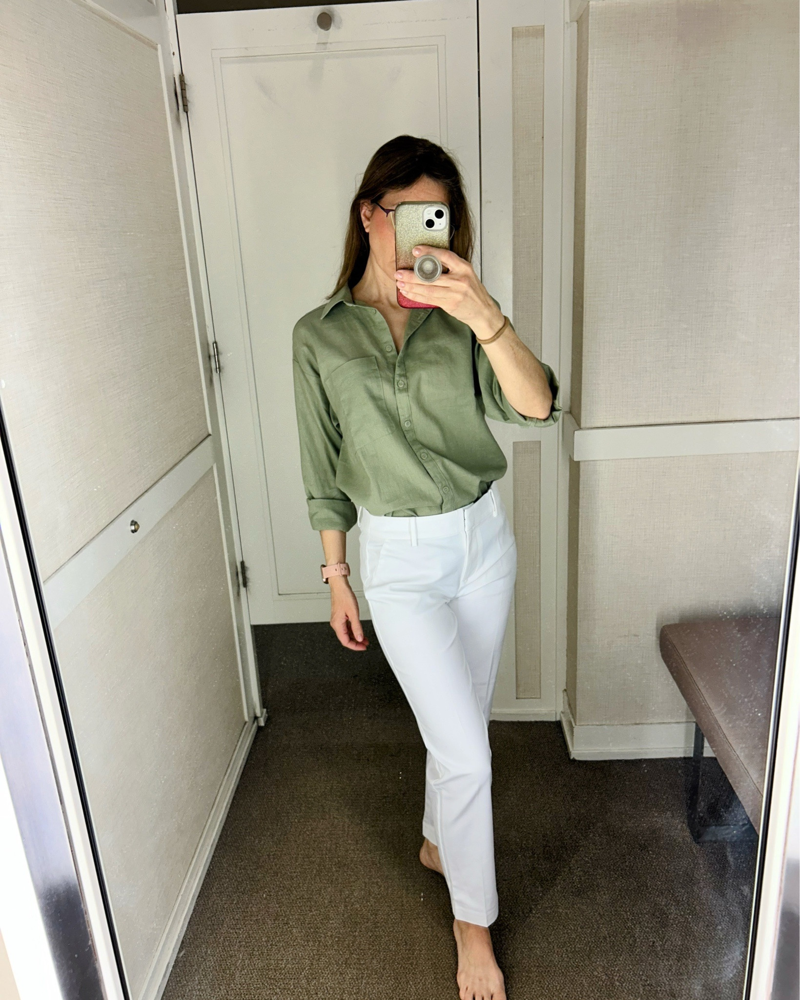 Here’s a perfect outfit for a casual spring day. LOFT calls these pants their work-to-wherever, go-all-day pant, and I can see why. Very sleek, yet comfortable, with a midrise waist and a semi slim pant. I’ve paired it with a cotton-linen top. Add a raffia belt and bag, as well as some gold jewelry and flats.

Pants: wearing size 0 regular
Top: wearing size XS

Spring outfits 2026
Wear to work
Casual and cute

#LTKSaleAlert #LTKOver40 #LTKWorkwear