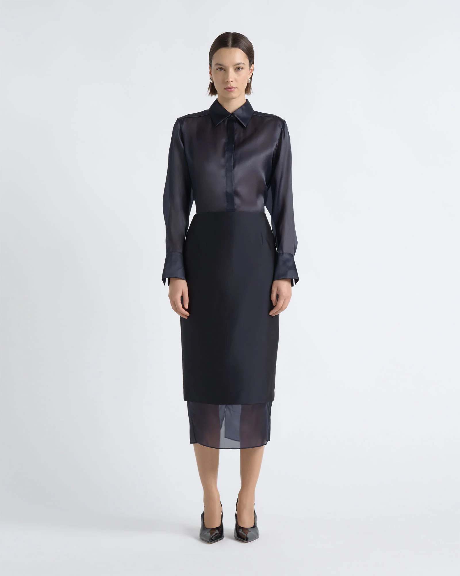 Silk Organza Shirt | Cue AU