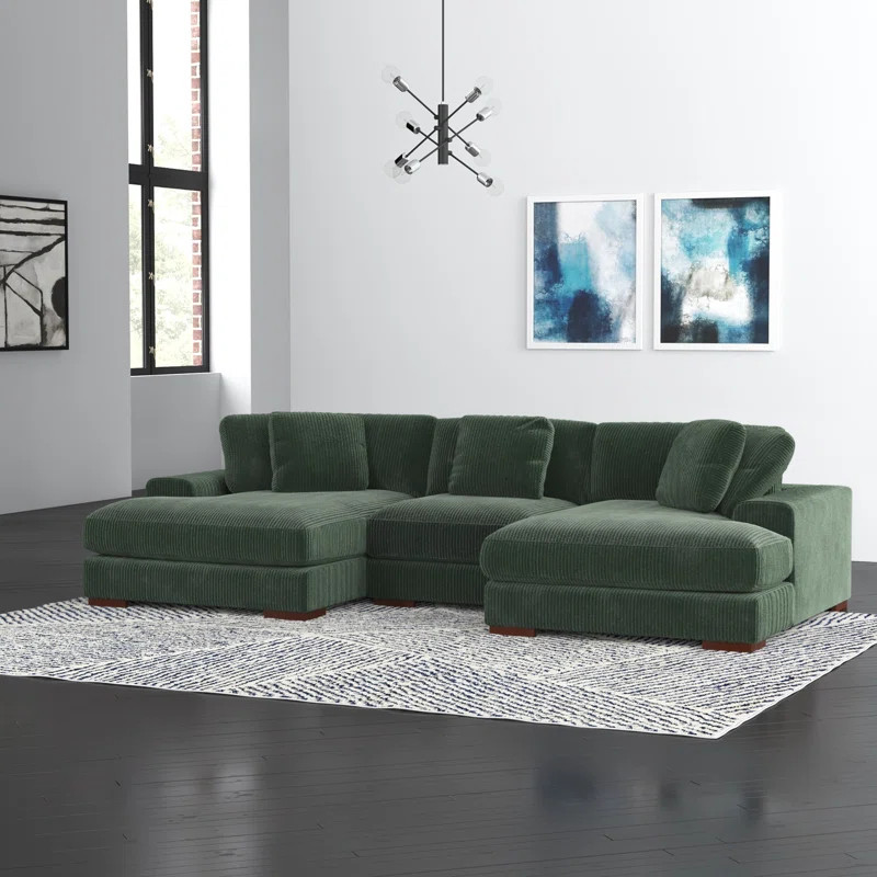 Cabbar 3 - Piece Corduroy Sectional | Wayfair North America