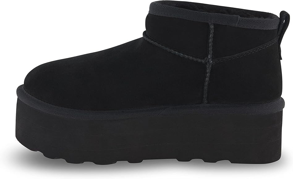 CUSHIONAIRE Women's Hippy Genuine Suede pull on platform boot +Memory Foam | Amazon (US)