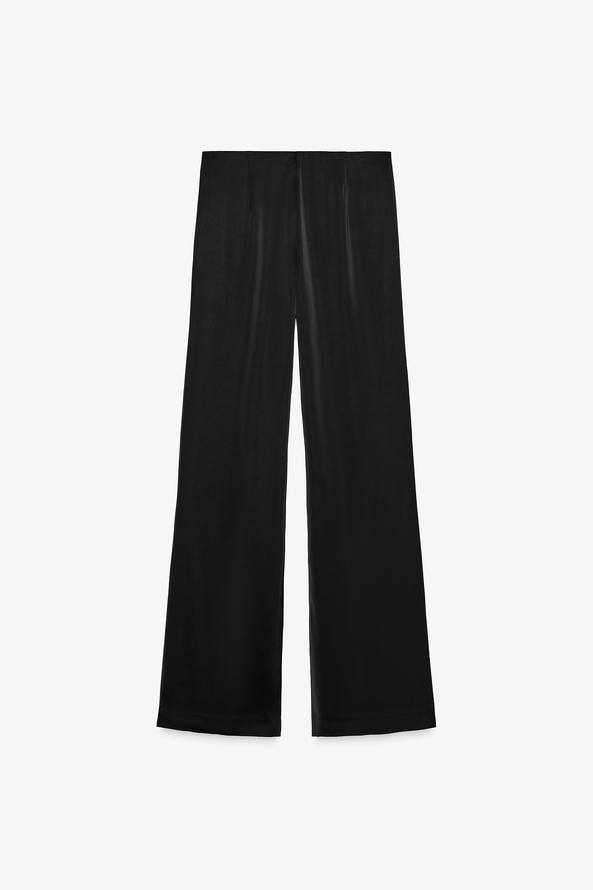 HIGH-WAISTED SATIN PANTS | Zara US