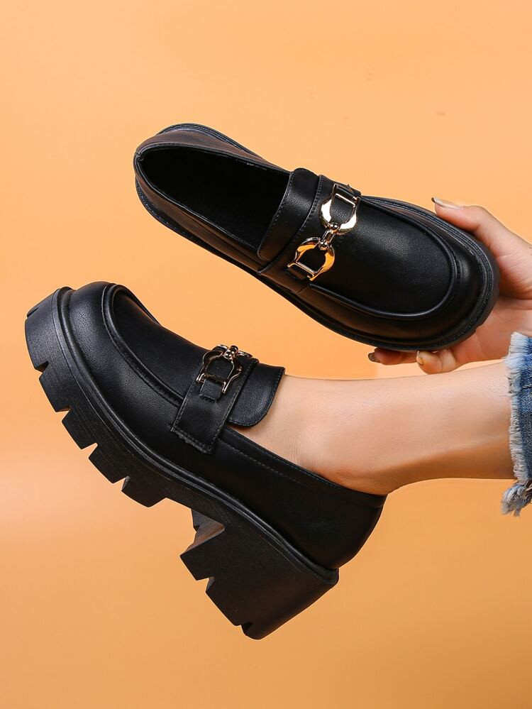 Mocassins Pedalável Horsebit Decor Plataforma | SHEIN