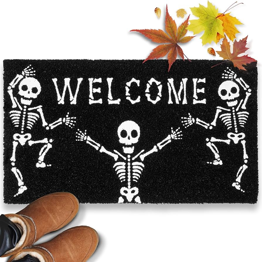 MAINEVENT Skeleton Door Mat 30x17 Inch, Skeleton Outdoor Mat, Halloween Door Mat Skeleton, Skelet... | Amazon (US)