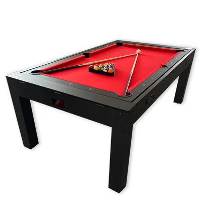 STRIKE 7Ft 3-in-1 Game Table – Pool Table, Air Hockey & Table Tennis with Dining Tops | Wayfair North America