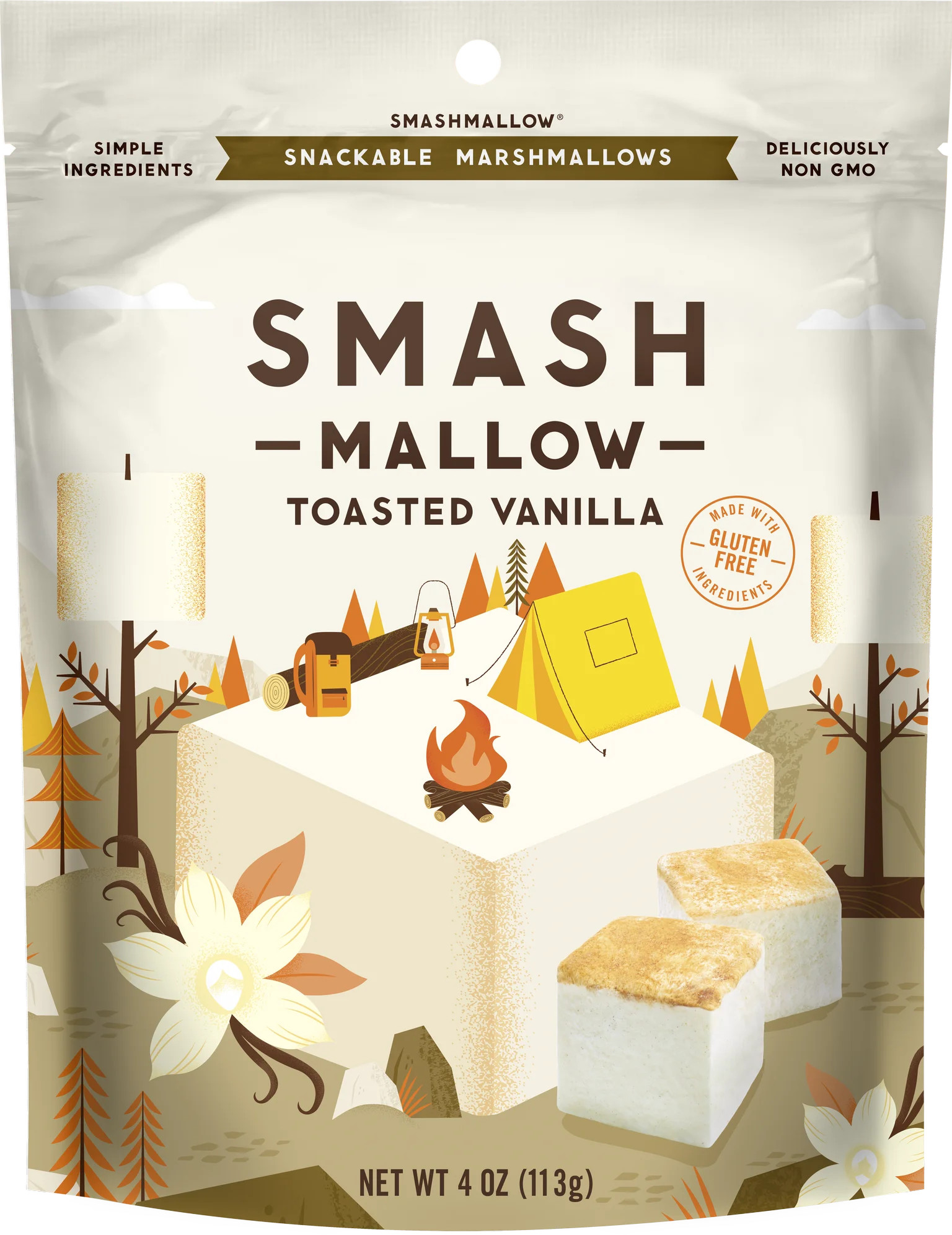 Smashmallow Snackable Marshmallows Toasted Vanilla, 4 Oz - Walmart.com | Walmart (US)