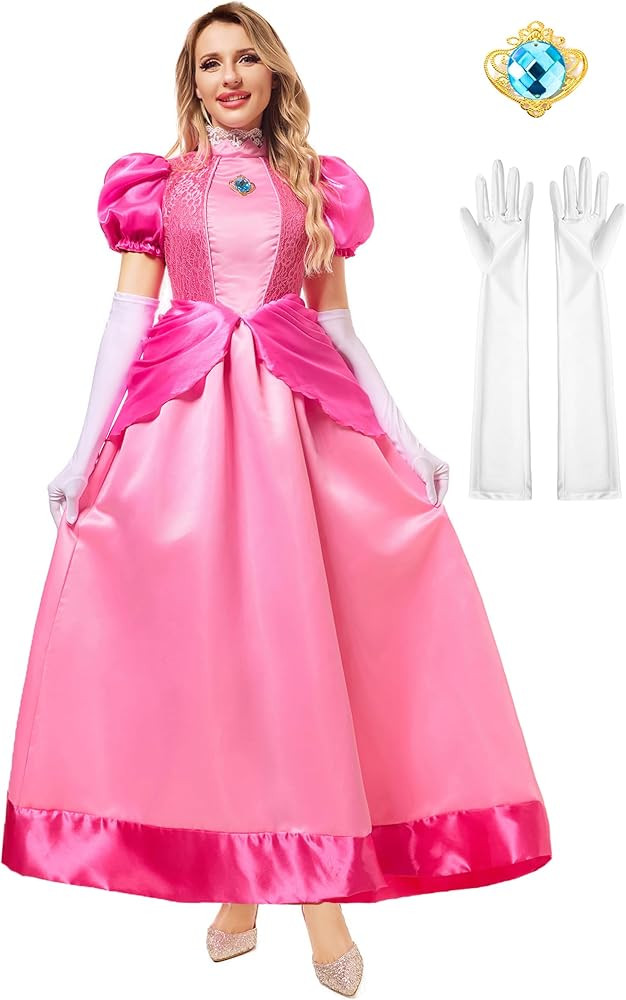 Funna Princess Costume Adult Women Dresses Halloween Dress up Cosplay with Gloves | Amazon (US)