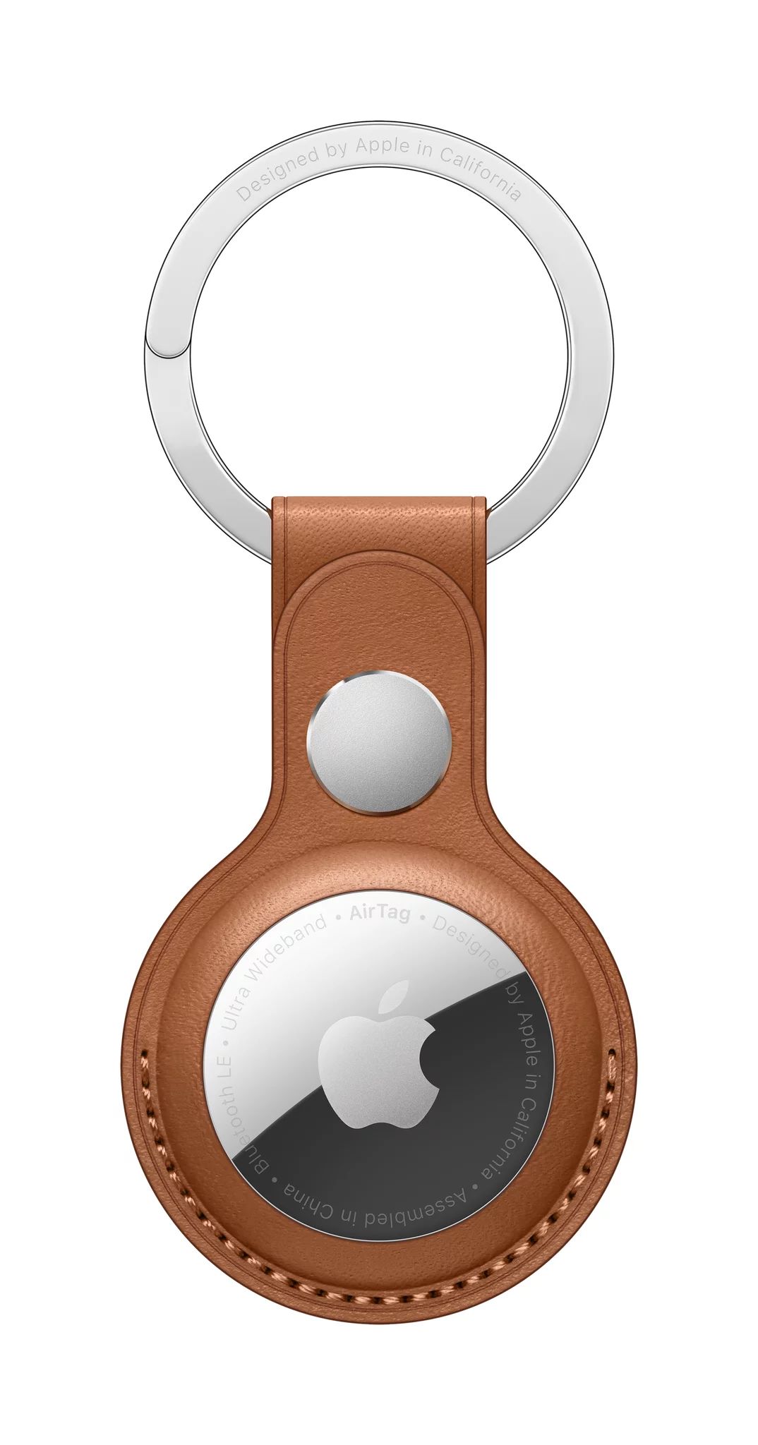 Apple AirTag Leather Key Ring - Saddle Brown | Walmart (US)
