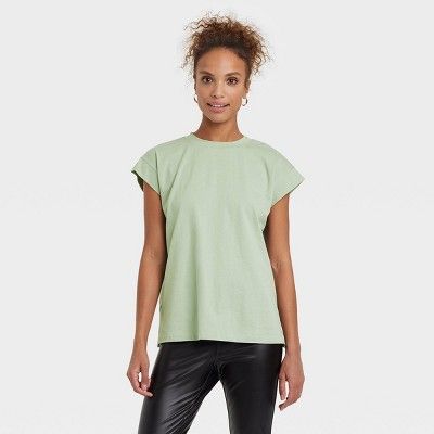 Women&#39;s Short Sleeve T-Shirt - A New Day&#8482; Light Green M | Target