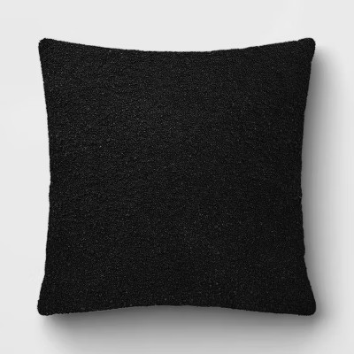 20"x20" Boucle Solid Square Outdoor Throw Pillow - Threshold™ | Target