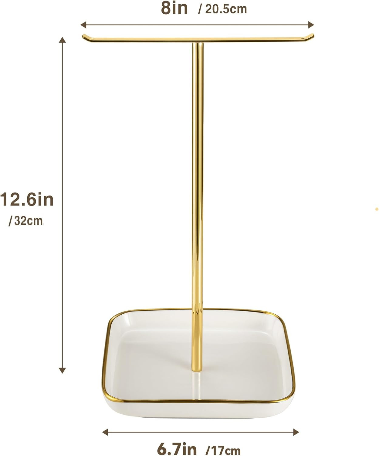 pickpiff Necklace Holder Stand with Ceramic Base: 12" Jewelry Tree Display Organizer for Necklace... | Amazon (US)