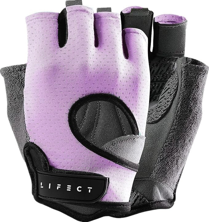 LIFECT Freedom Workout Gloves, Knuckle Weight Lifting Shorty Fingerless Gloves with Curved Open B... | Amazon (US)