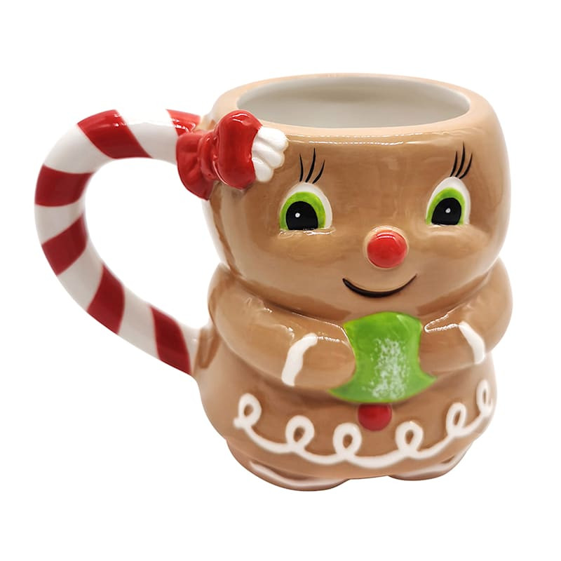 Gingerbread Girl Ceramic Mug, 14oz | At Home