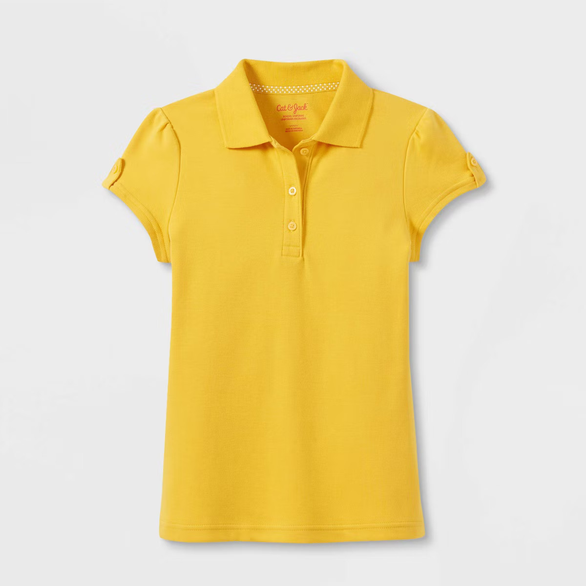 Girls' Short Sleeve Interlock Uniform Polo Shirt - Cat & Jack™ | Target