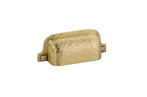 Emtek Hammered Bin Pull Available in 4 Finishes - 86049US4 - (Center to Center 3”) - Satin Brass (US | Amazon (US)