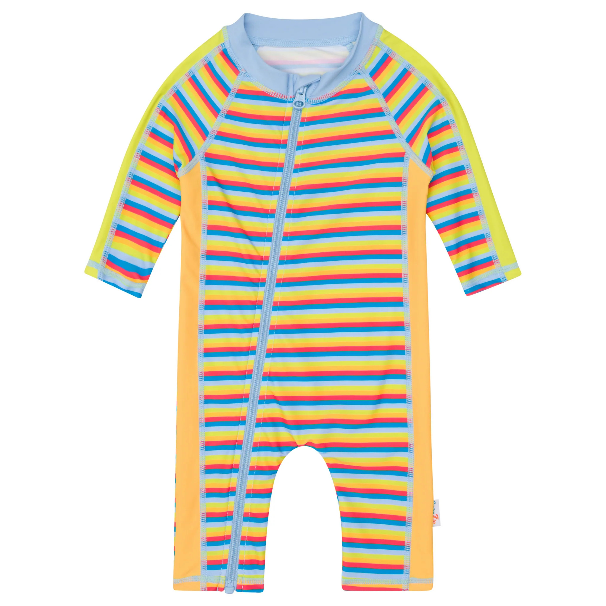 Sunsuit - Long Sleeve Romper Swimsuit | "Sunny Stripe" | SwimZip