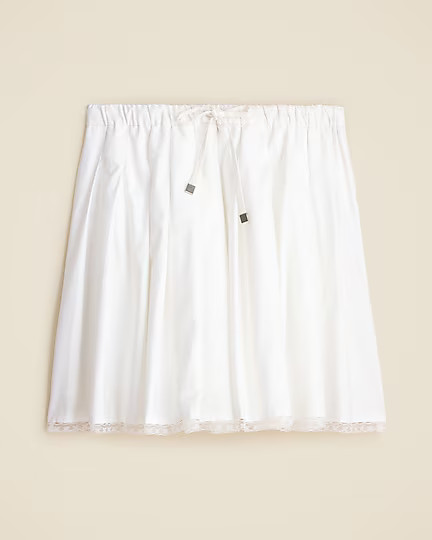 Pleated tie-waist mini skirt | J. Crew US