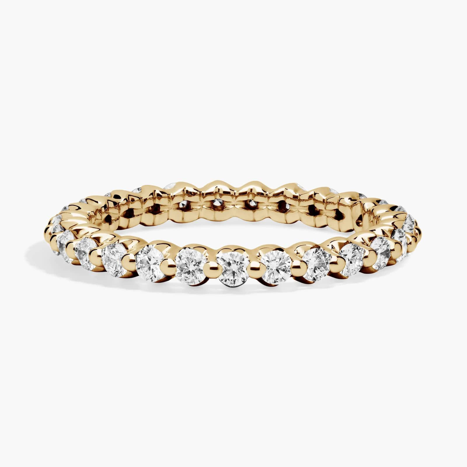 Floating Diamond Eternity Ring In 14k Yellow Gold (3/4 ct. tw.) | Blue Nile