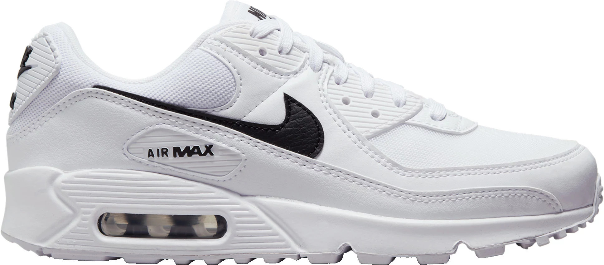 Nike Women's Air Max 90 Shoes, Size 9.5, Wht/Blk/Wht | DICK'S Sporting Goods