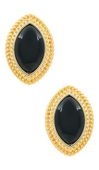 Noir Earrings in Gold & Black | Revolve Clothing (Global)