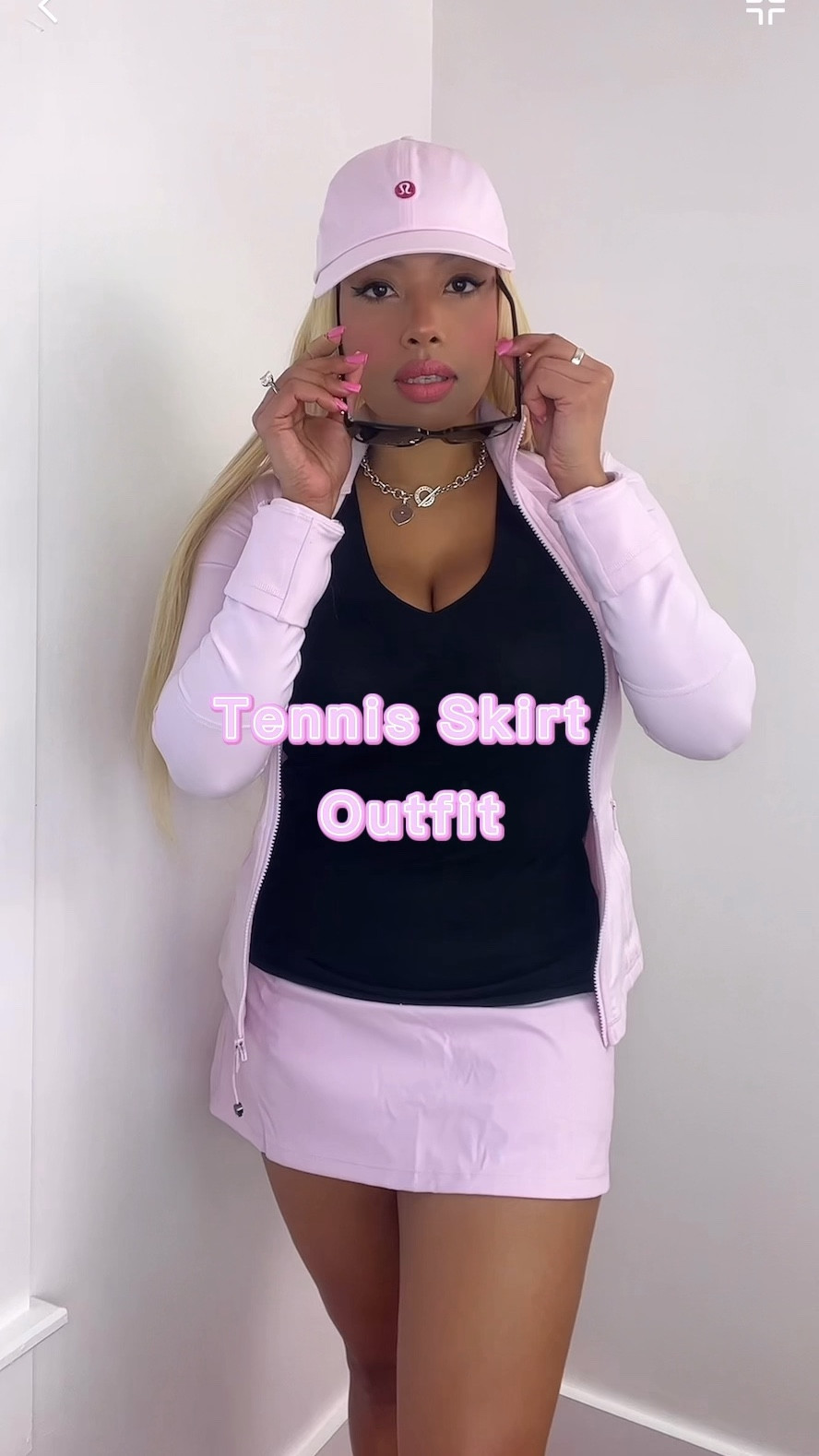 Tennis Skirt Outfit #ootd #pinklululemon #tenniskirt #springoutfit #summerootd #girlyoutfits #softoutfits #chanelsunglasses #pink #lululemon

#LTKstyletip #LTKfitness #LTKVideo