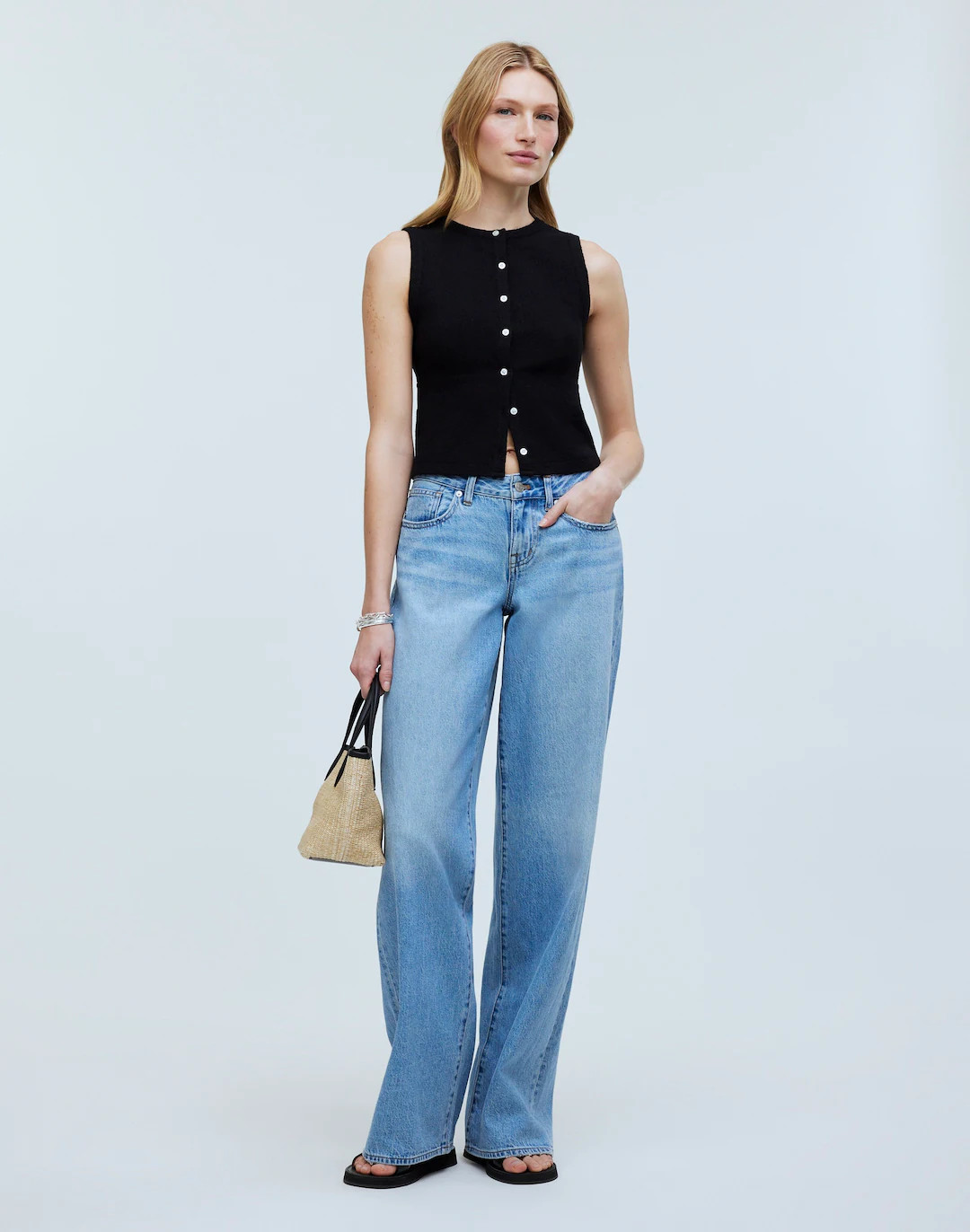 Split-Crewneck Cardigan Tank | Madewell