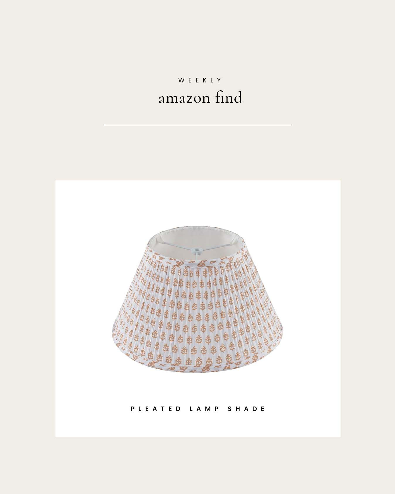Weekly Amazon Find : Pleated Lamp Shade 

 

#LTKHome