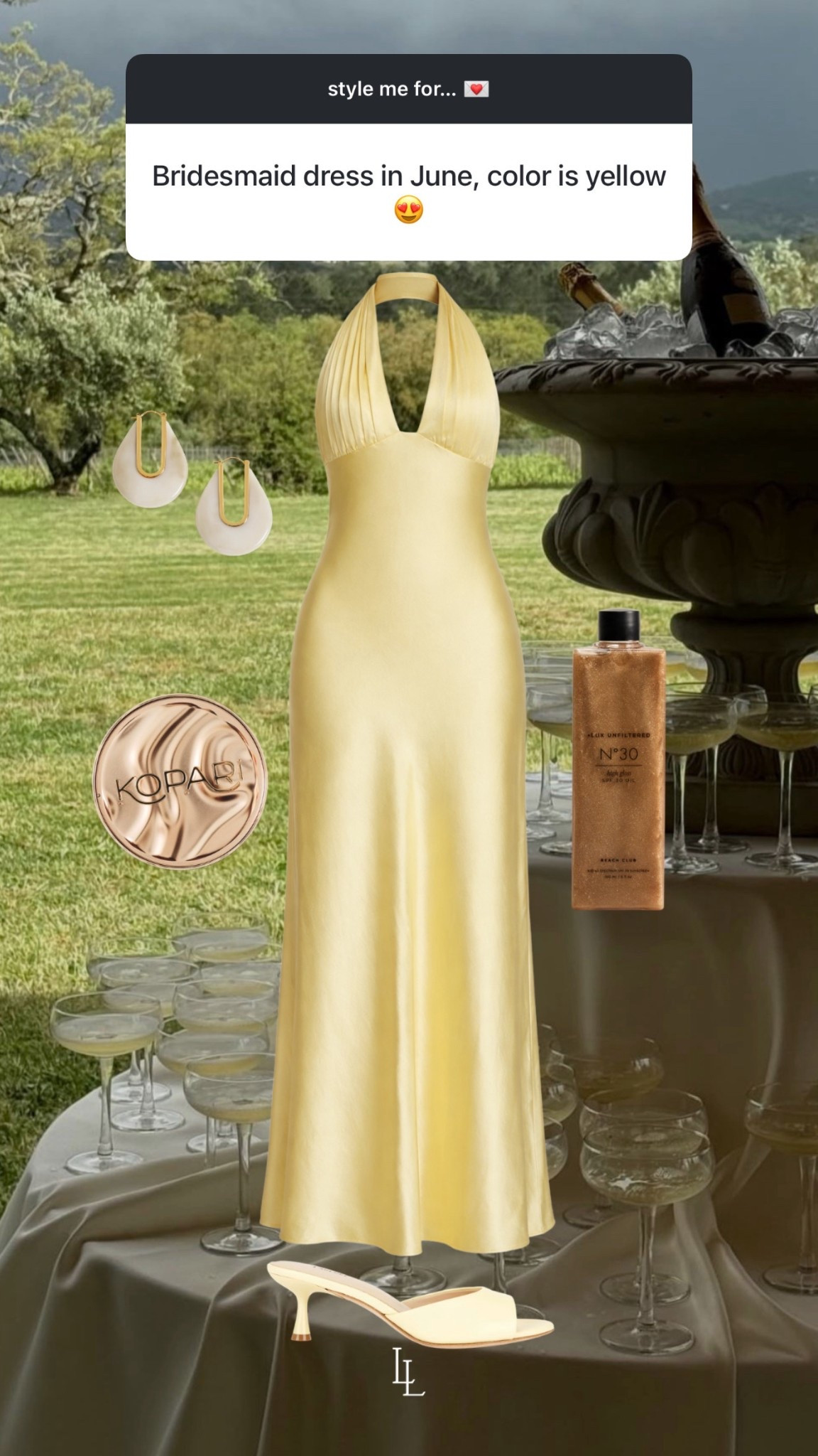 Style Inspo for a summer wedding yellow bridesmaids dress! 

#LTKWedding