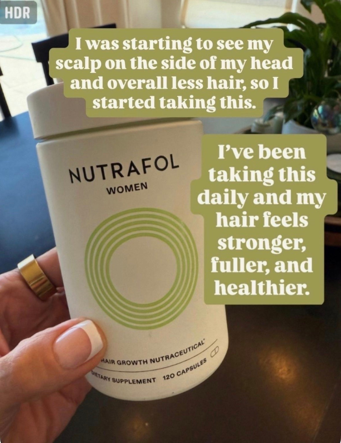 I started taking Nutrafol when I noticed more shedding and thinning around my hairline, and staying consistent has made such a difference for me. My hair feels stronger, fuller, and healthier, and it has become a nonnegotiable part of my daily routine.

Nutrafol Women, Hair wellness, Hair growth supplement, Thinning hair support, Stronger hair, Fuller looking hair, Healthy hair routine, Daily wellness routine, Women’s supplements, Beauty from within, EverydayHolly

#LTKBeauty #LTKselfcare #LTKOver40