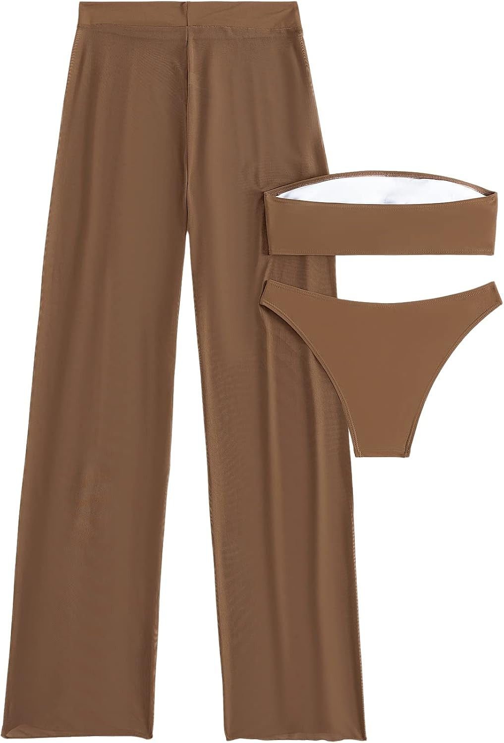 SOLY HUX Women's Swimsuit High Waisted Bikini Set 3 Piece Sexy Bandeau Bikini Bathing Suits with ... | Amazon (US)