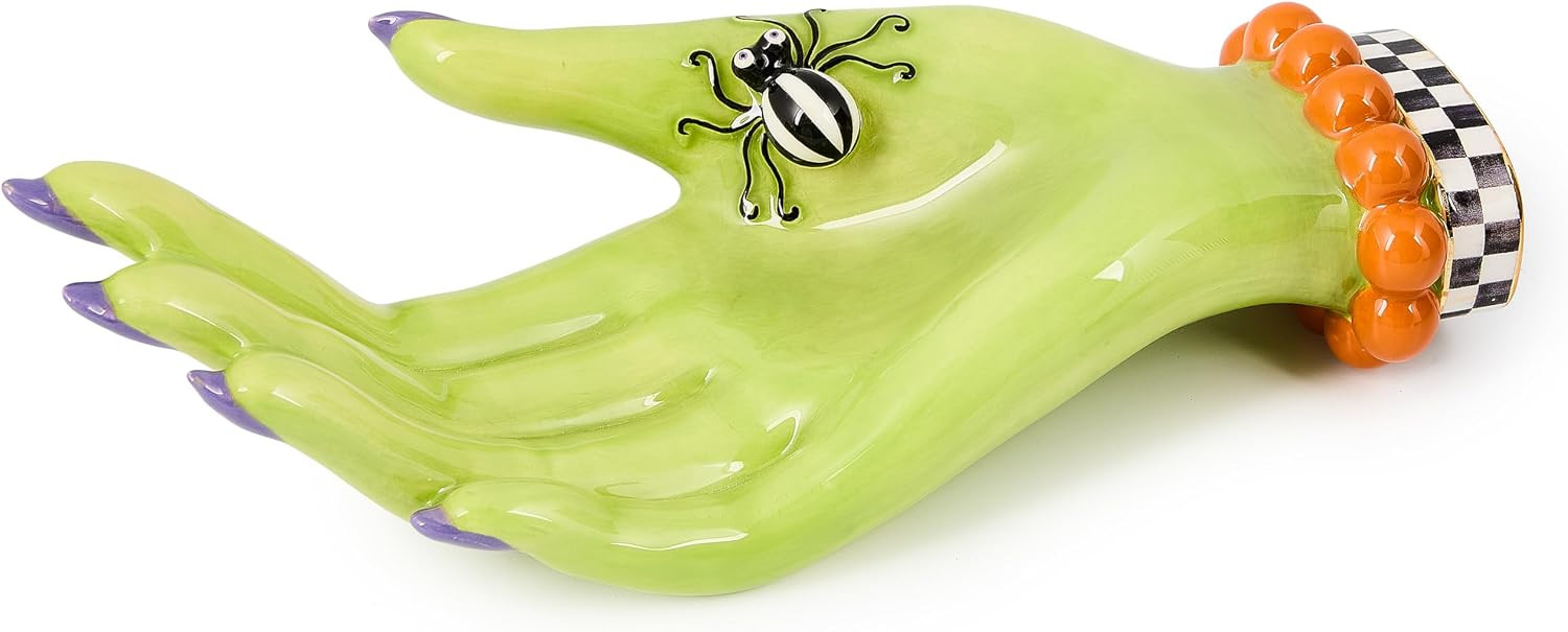 MACKENZIE-CHILDS Ceramic Trinket Tray, Unique Tray for Room Decor, Greta Witch’s Hand | Amazon (US)