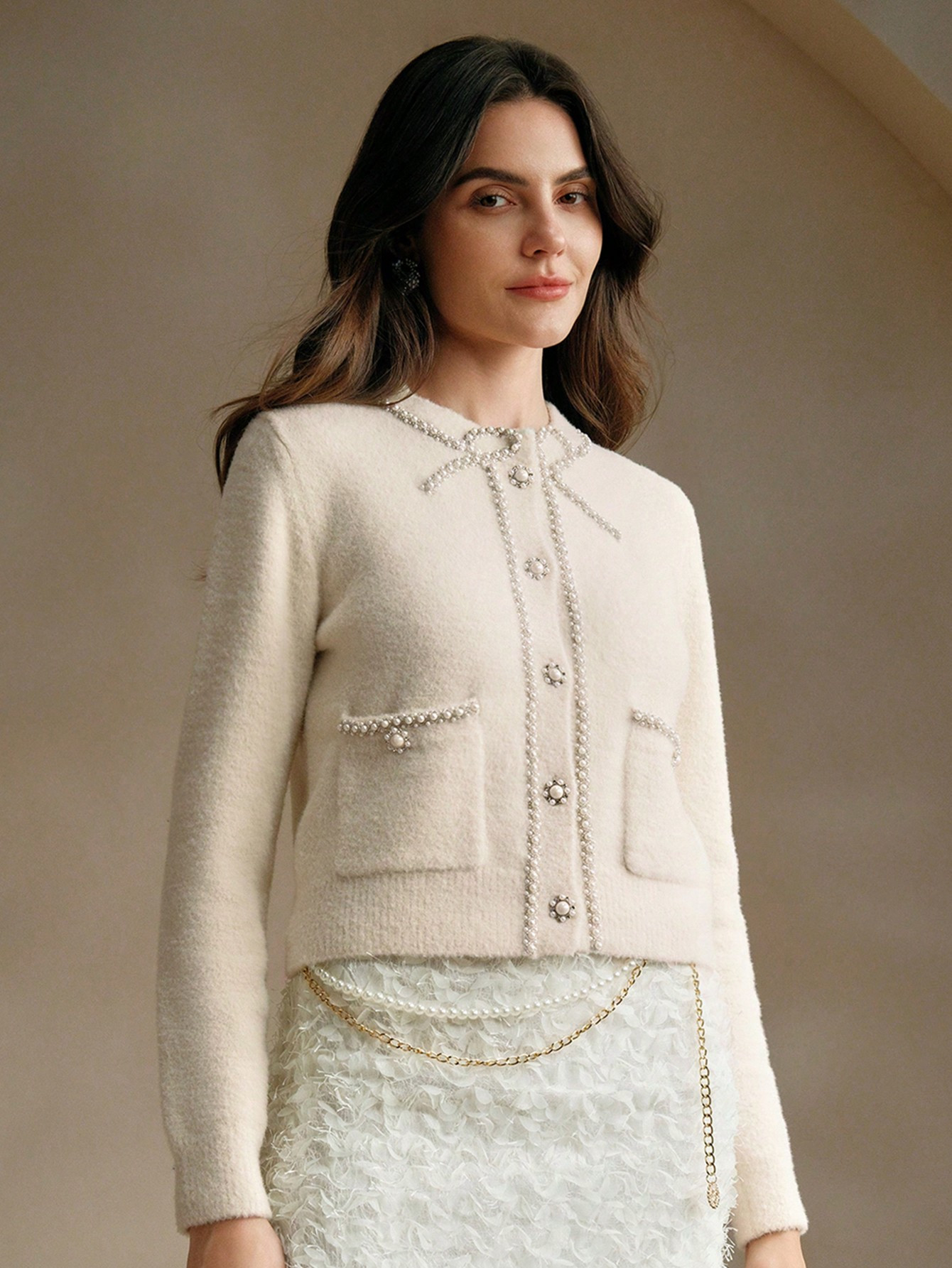 Anewsta Elegant lichtgeel kralenvest voor dames | SHEIN  Nederland | SHEIN