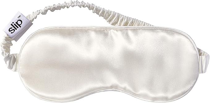Slip Silk Sleep Mask, White (One Size) - 100% Pure Mulberry 22 Momme Silk Eye Mask - Comfortable ... | Amazon (US)