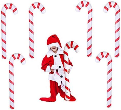 Christmas Inflatable Candy Canes for Christmas Decorations Set of 6,Candy Cane Balloons for Party in | Amazon (US)