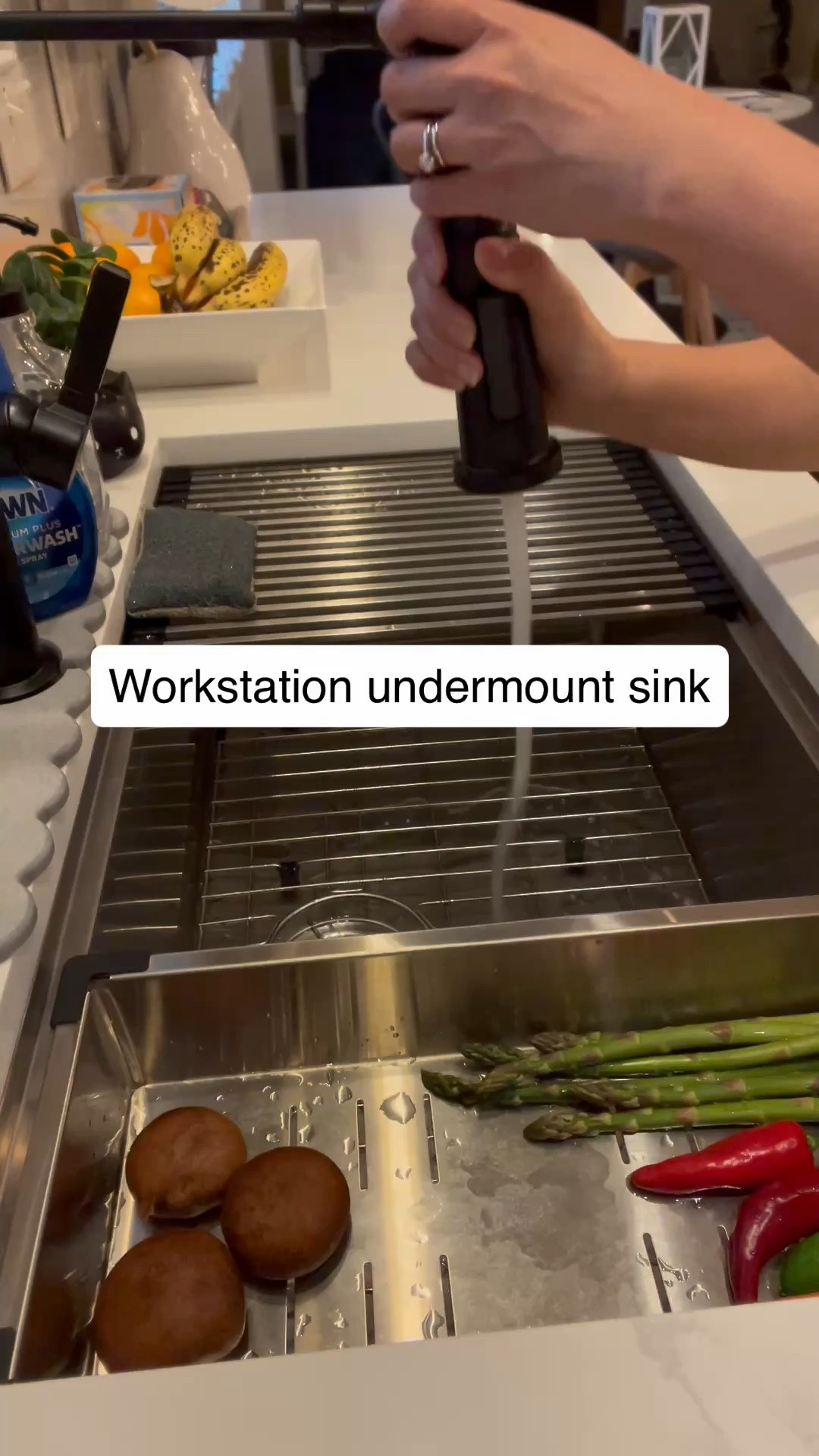 An undermount workstation sink that lets you rinse and prep all in one spot. It’s spacious, functional, and even comes with a dish-drying rack—making kitchen prep so much easier!

#LTKHome