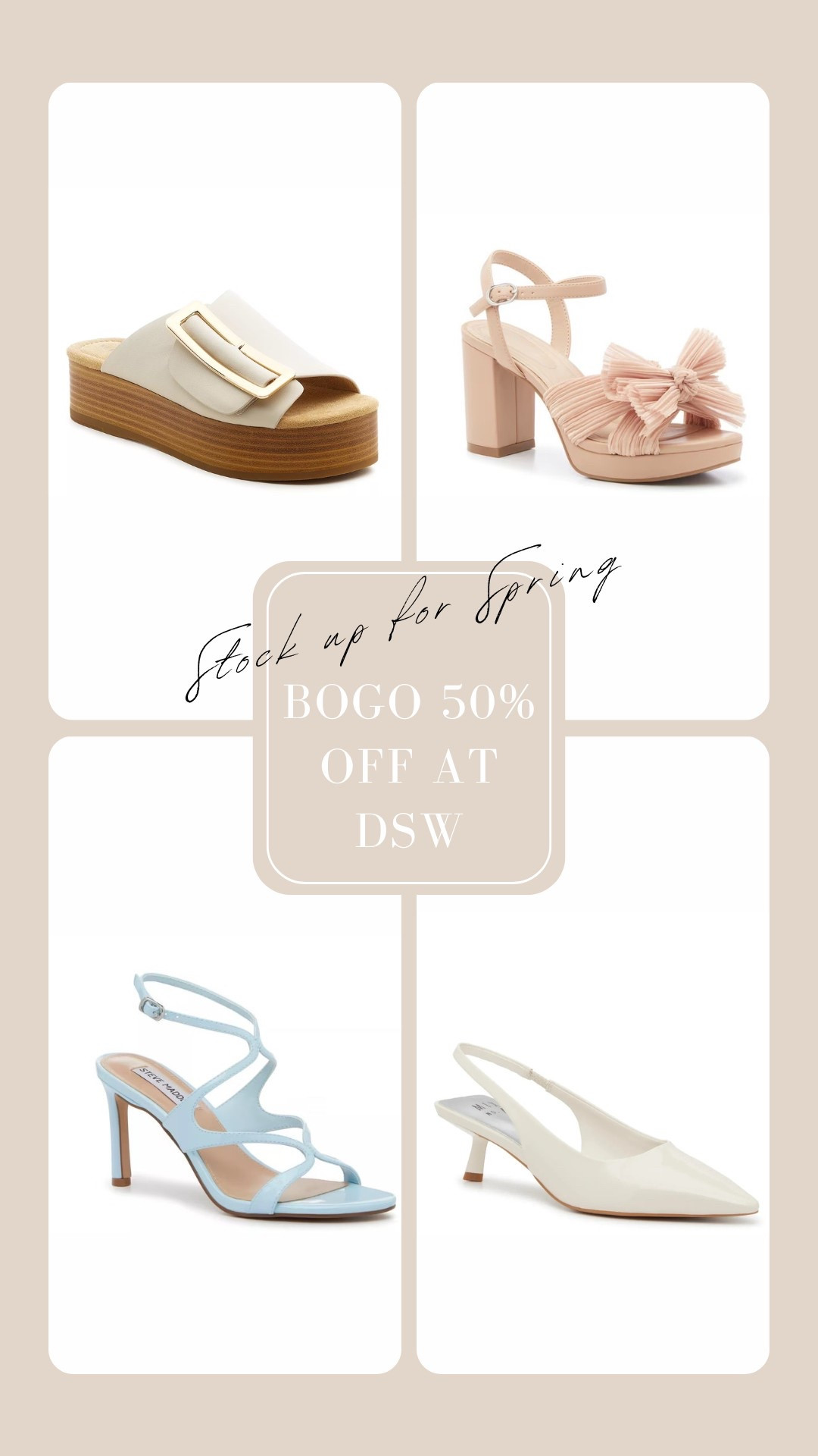 Who’s ready for spring?! Stock up on spring shoes with buy one get one 50% at DSW!! 

#LTKStyleTip #LTKSaleAlert