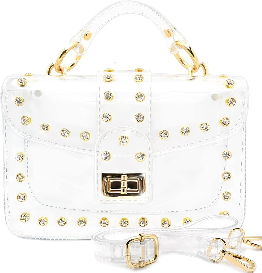 Krucio Clear Clutch Purses for Women Small Clear Purse Stadium Approved Fashion Clear Crossbody B... | Amazon (US)