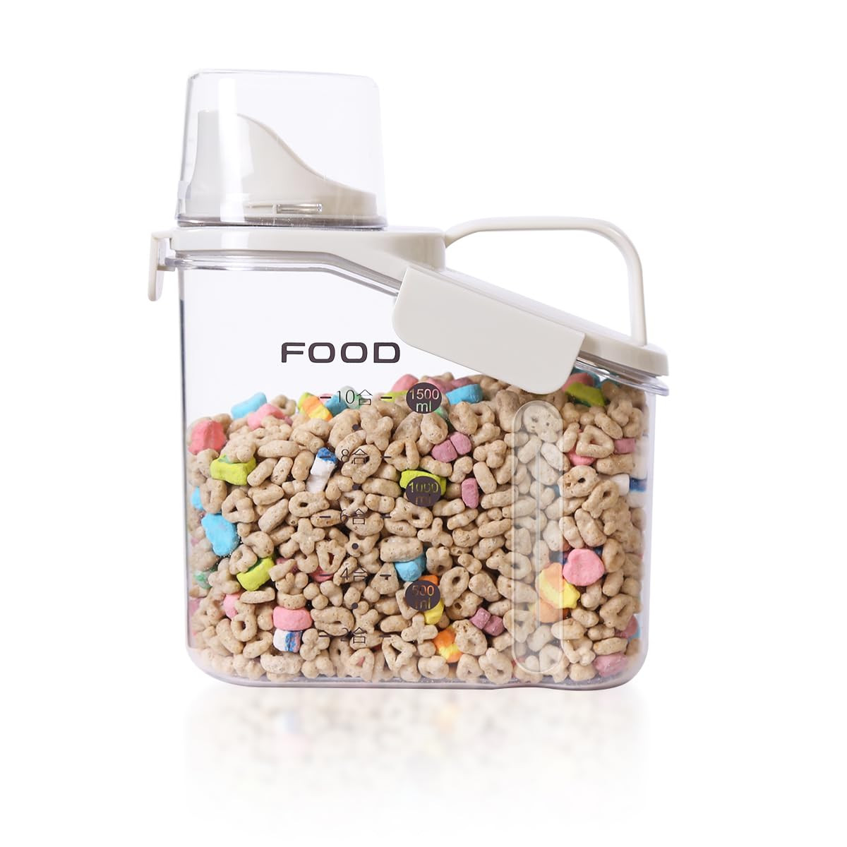1 Piece Cereal Storage Container, 51oz/1.5L Compact Dry Food Storage Containers with Pouring Spou... | Amazon (US)
