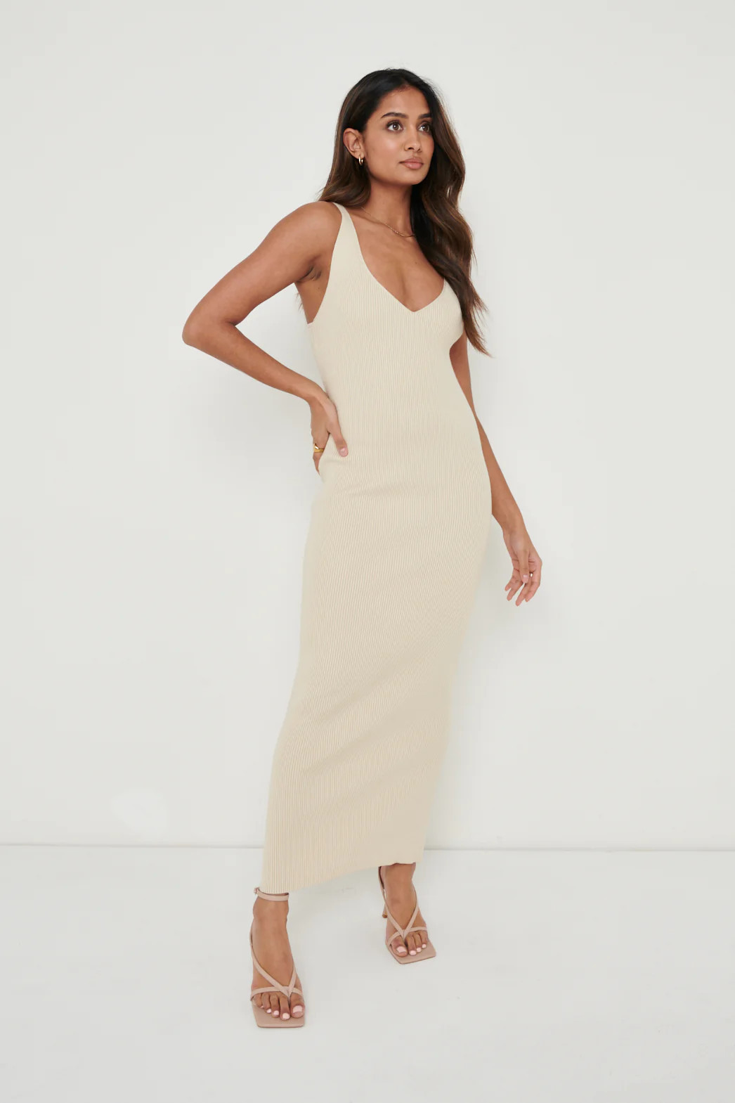Lara Ribbed Midaxi Dress | Pretty Lavish (UK)
