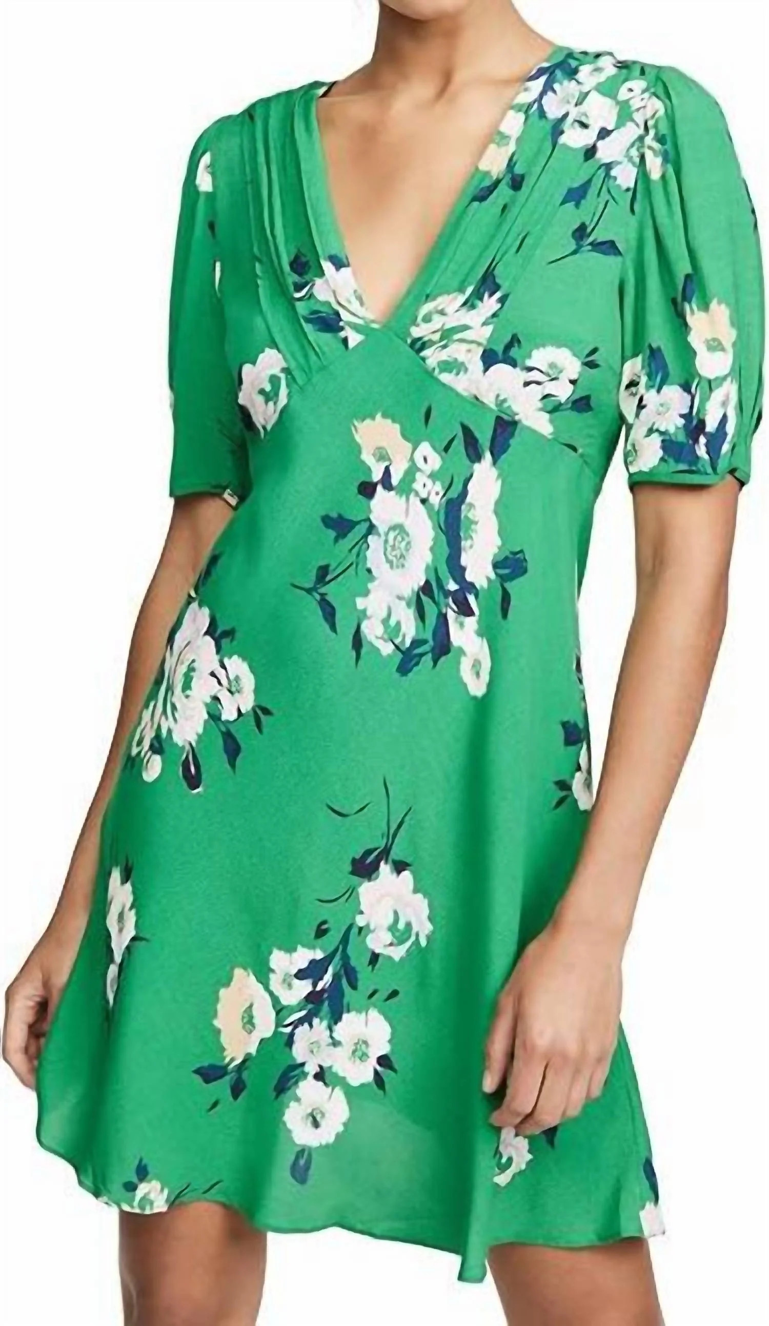 Neon Garden Mini Dress In Green | Shop Simon